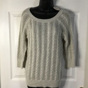 SO beige scooped neck sweater, size XL, NWT.